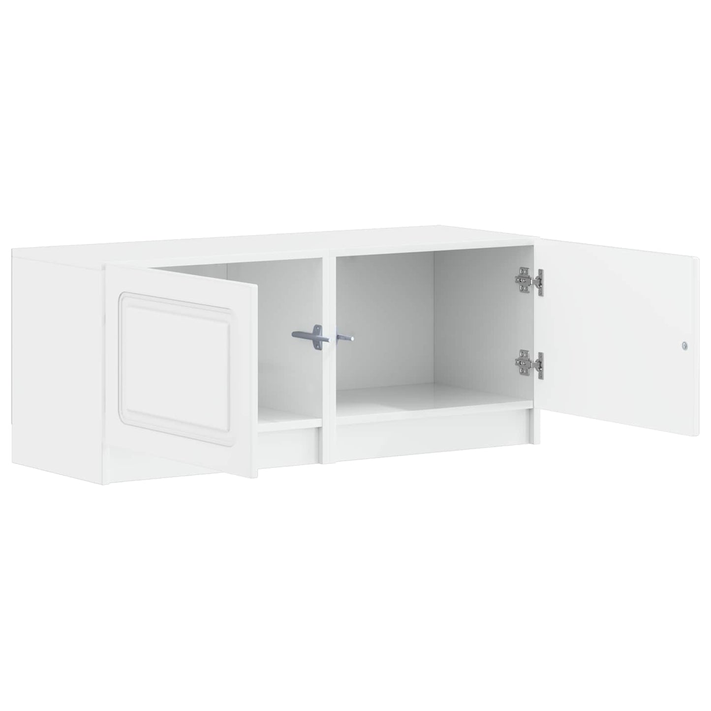 vidaXL TV Cabinet High Gloss White Engineered Wood