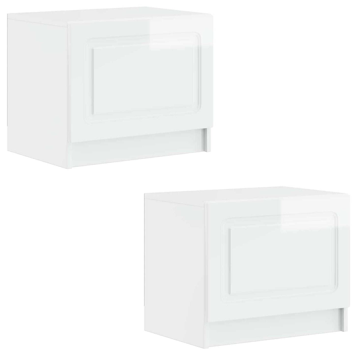 vidaXL TV Cabinet High Gloss White Engineered Wood