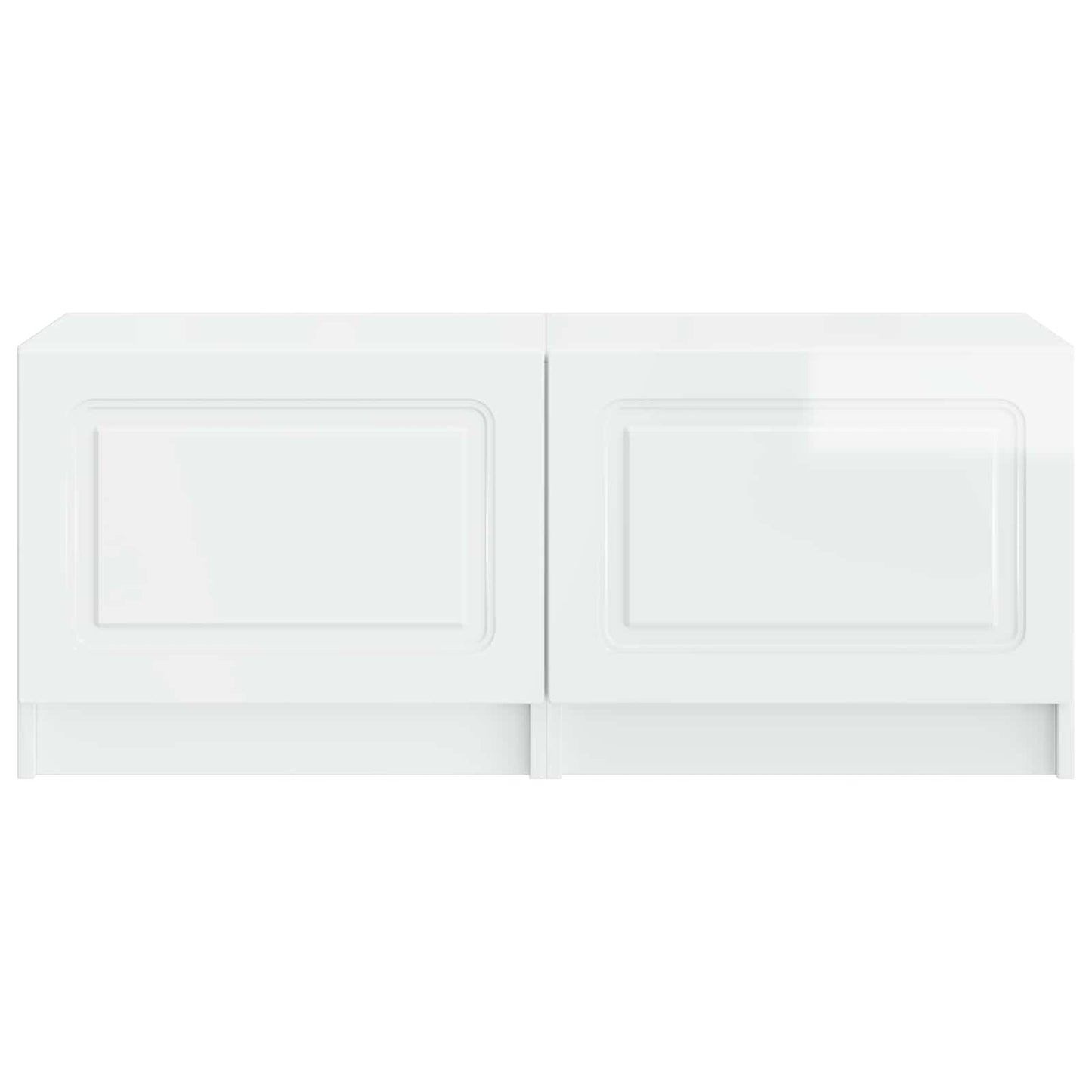 vidaXL TV Cabinet High Gloss White Engineered Wood