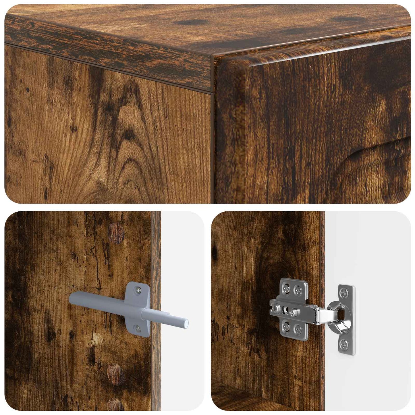 vidaXL TV Cabinet Smoked Oak Engineered Wood