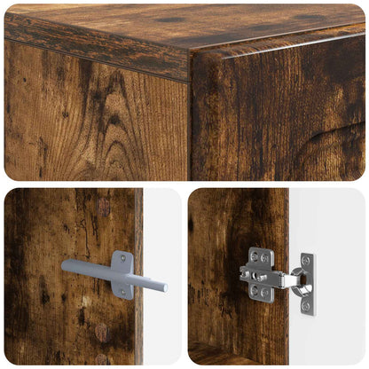 vidaXL TV Cabinet Smoked Oak Engineered Wood