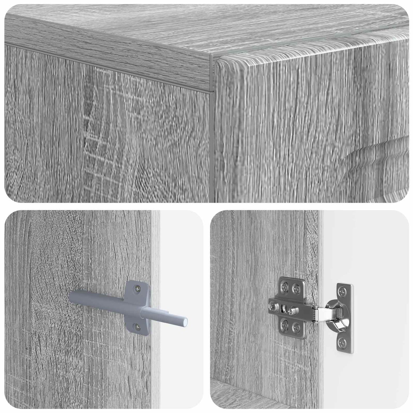 vidaXL TV Cabinet Grey Sonoma Engineered Wood