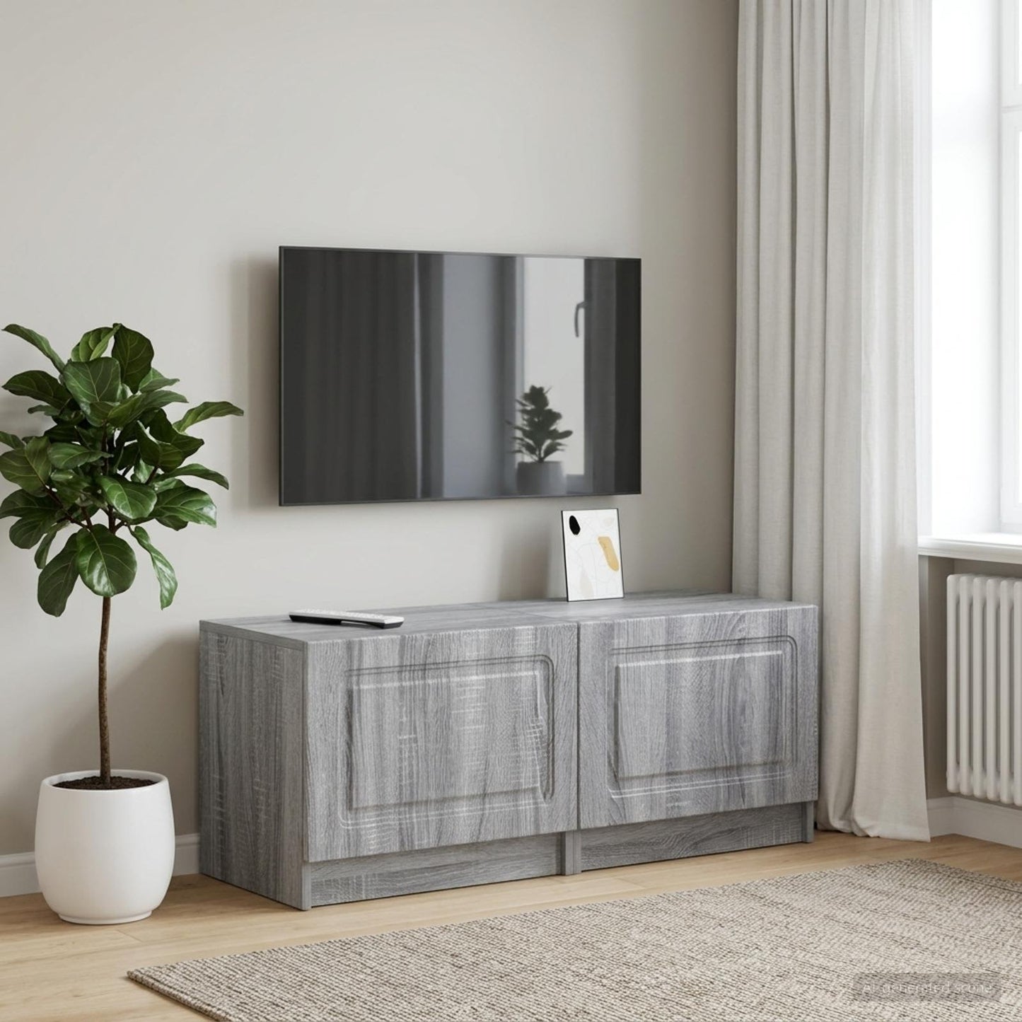 vidaXL TV Cabinet Grey Sonoma Engineered Wood