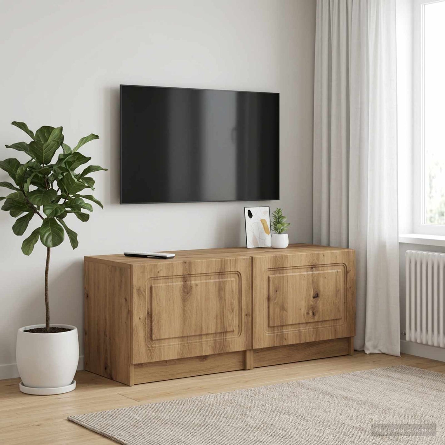 vidaXL TV Cabinet Artisan Oak Engineered Wood