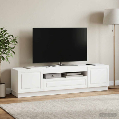 vidaXL LED TV Cabinet White Engineered Wood