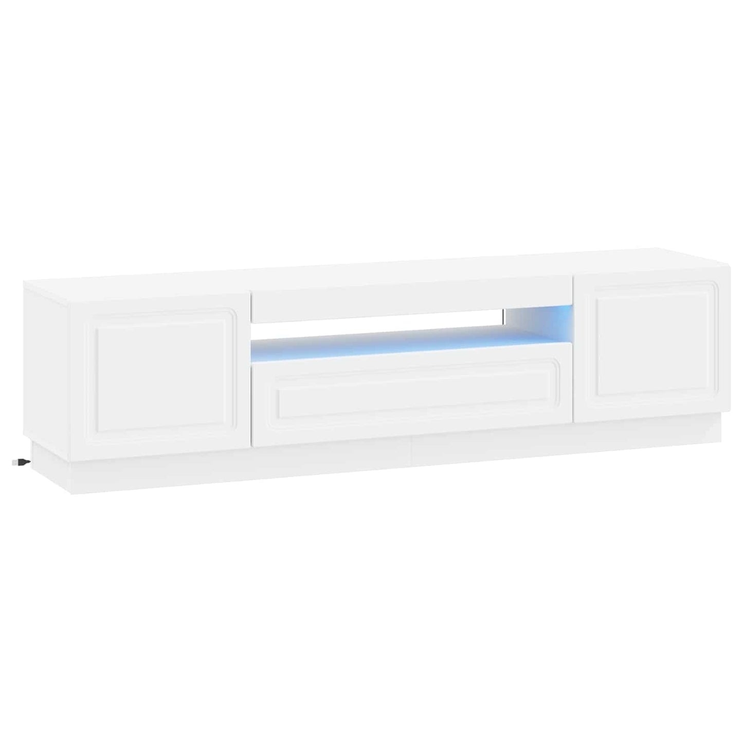 vidaXL LED TV Cabinet White Engineered Wood