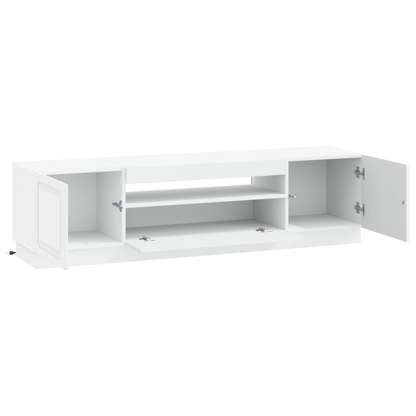 vidaXL LED TV Cabinet White Engineered Wood