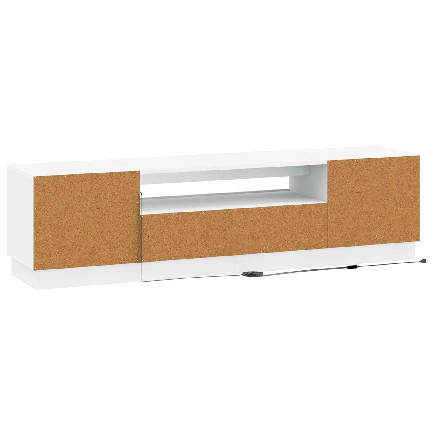 vidaXL LED TV Cabinet White Engineered Wood