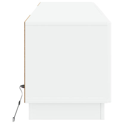 vidaXL LED TV Cabinet White Engineered Wood