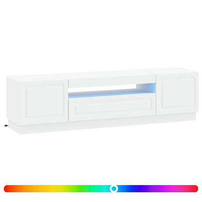 vidaXL LED TV Cabinet White Engineered Wood