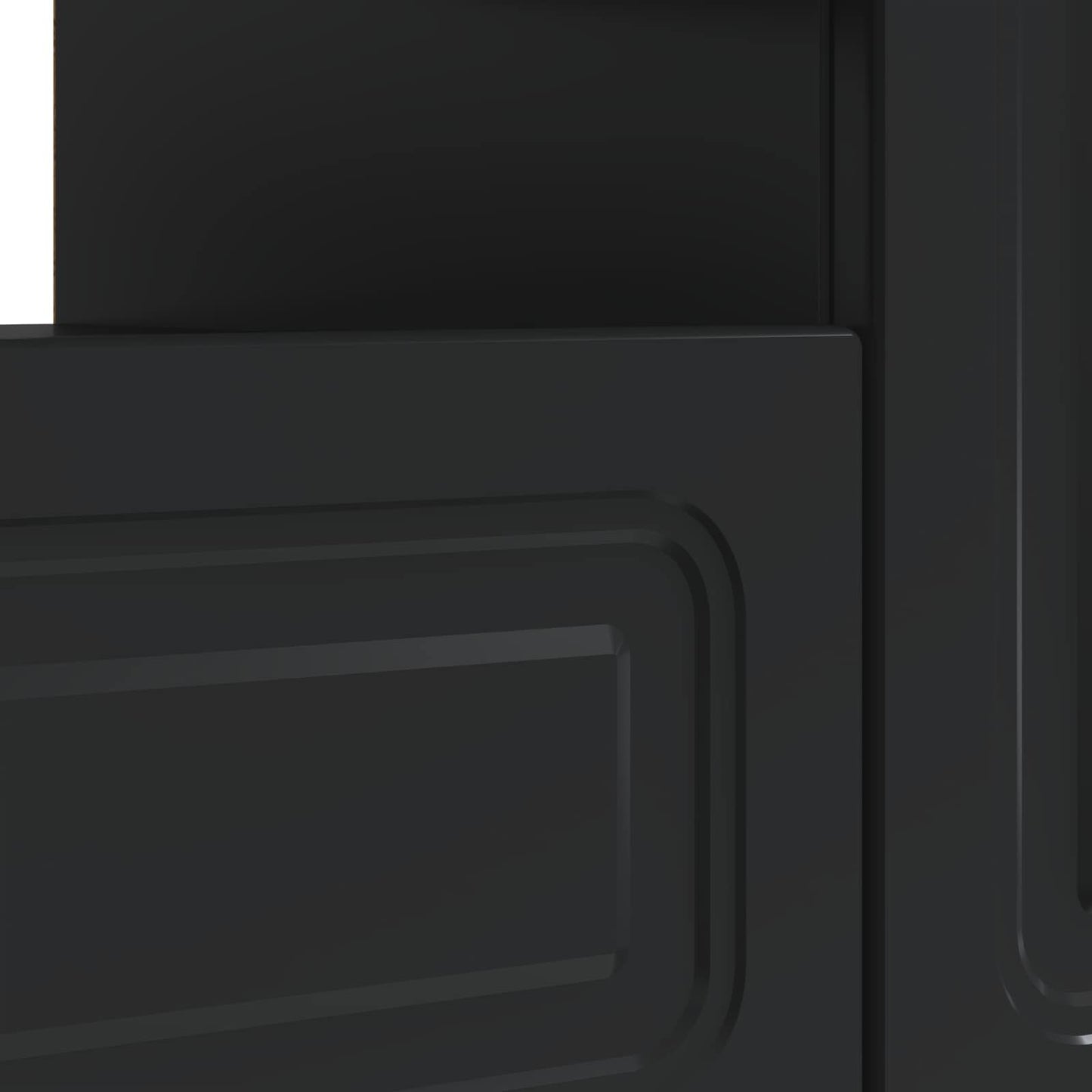 vidaXL LED TV Cabinet Black Engineered Wood