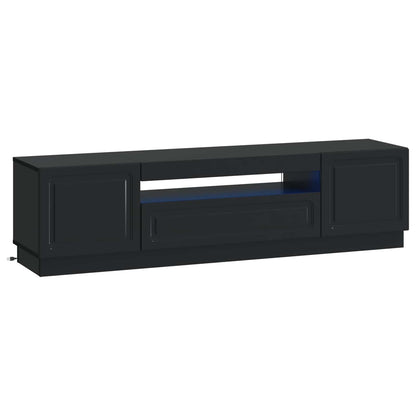 vidaXL LED TV Cabinet Black Engineered Wood