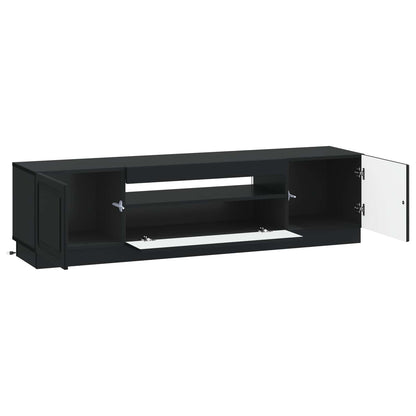 vidaXL LED TV Cabinet Black Engineered Wood