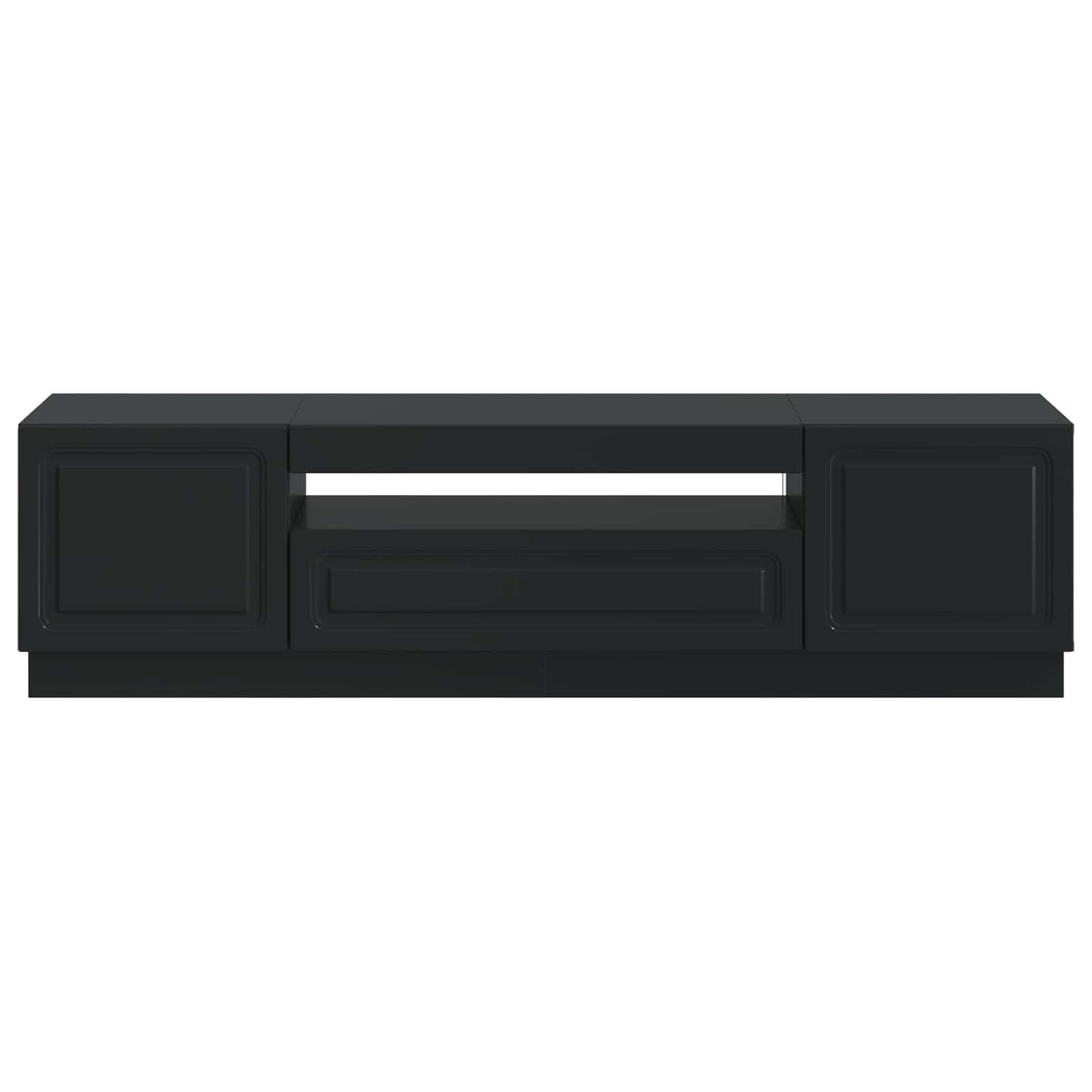 vidaXL LED TV Cabinet Black Engineered Wood