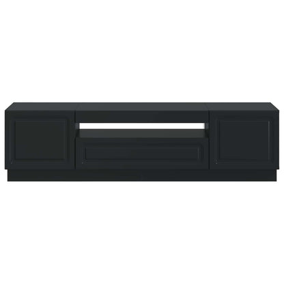 vidaXL LED TV Cabinet Black Engineered Wood