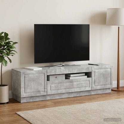 vidaXL LED TV Cabinet Concrete Grey Engineered Wood