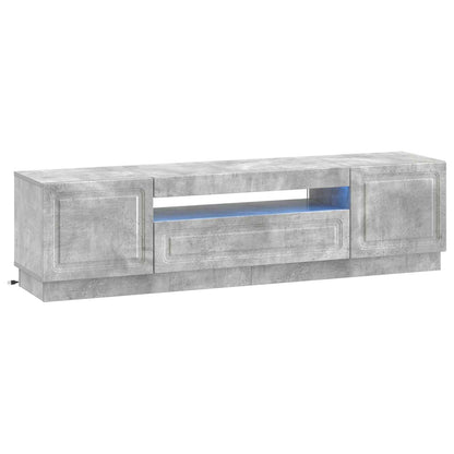 vidaXL LED TV Cabinet Concrete Grey Engineered Wood
