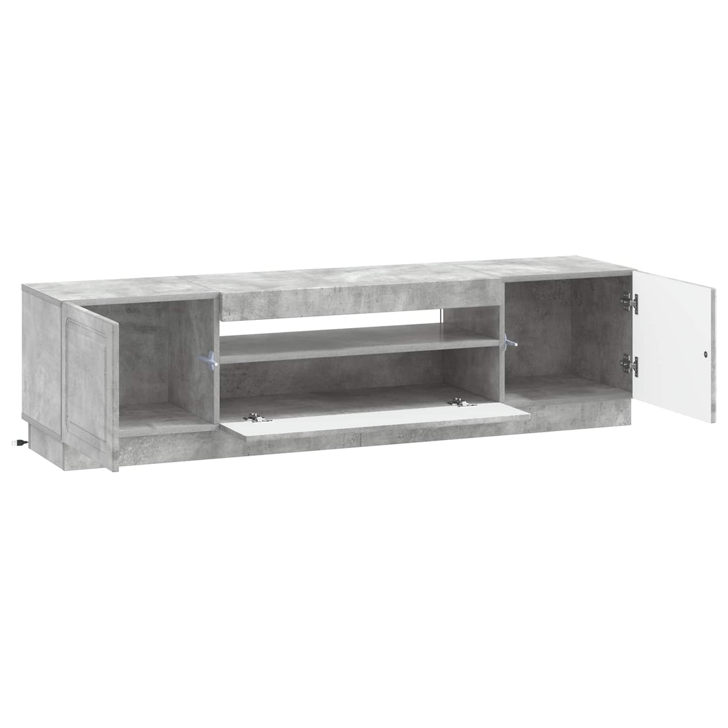 vidaXL LED TV Cabinet Concrete Grey Engineered Wood