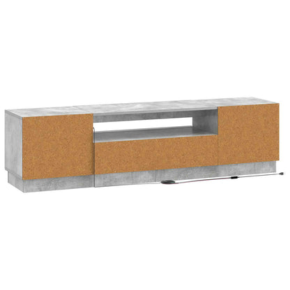 vidaXL LED TV Cabinet Concrete Grey Engineered Wood