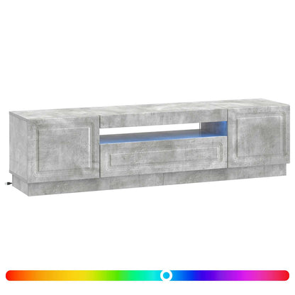 vidaXL LED TV Cabinet Concrete Grey Engineered Wood
