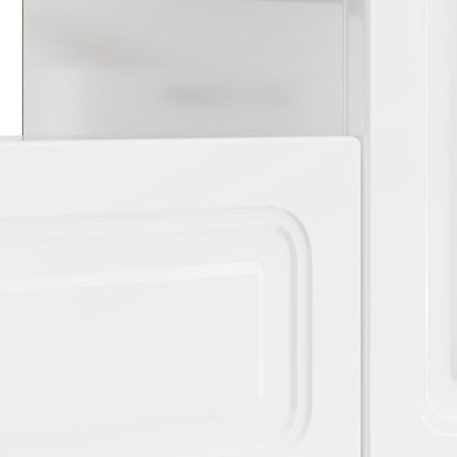 vidaXL LED TV Cabinet High Gloss White Engineered Wood