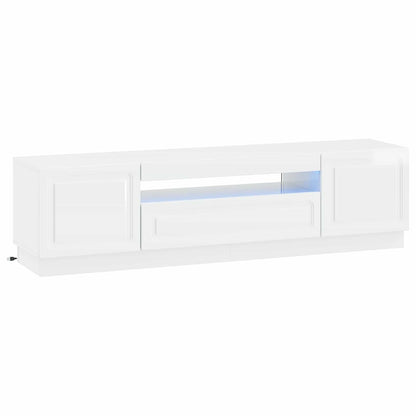 vidaXL LED TV Cabinet High Gloss White Engineered Wood