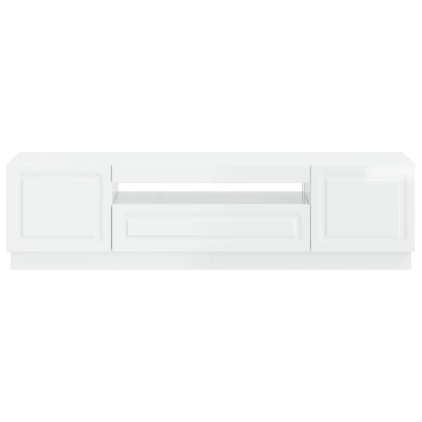 vidaXL LED TV Cabinet High Gloss White Engineered Wood