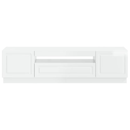vidaXL LED TV Cabinet High Gloss White Engineered Wood