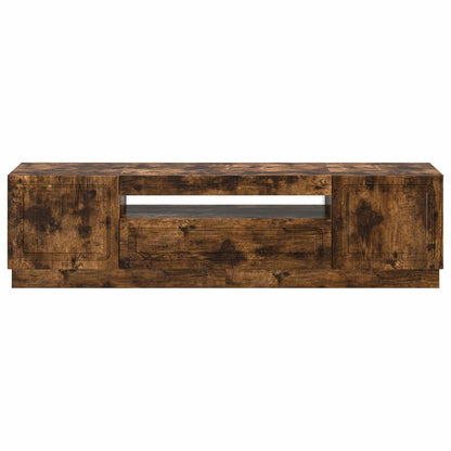 vidaXL LED TV Cabinet Smoked Oak Engineered Wood