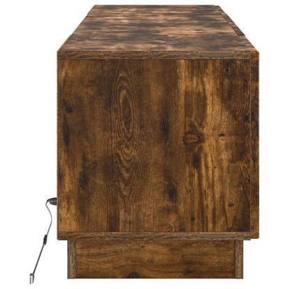 vidaXL LED TV Cabinet Smoked Oak Engineered Wood