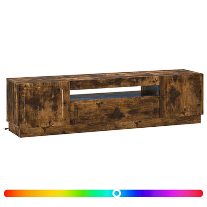 vidaXL LED TV Cabinet Smoked Oak Engineered Wood