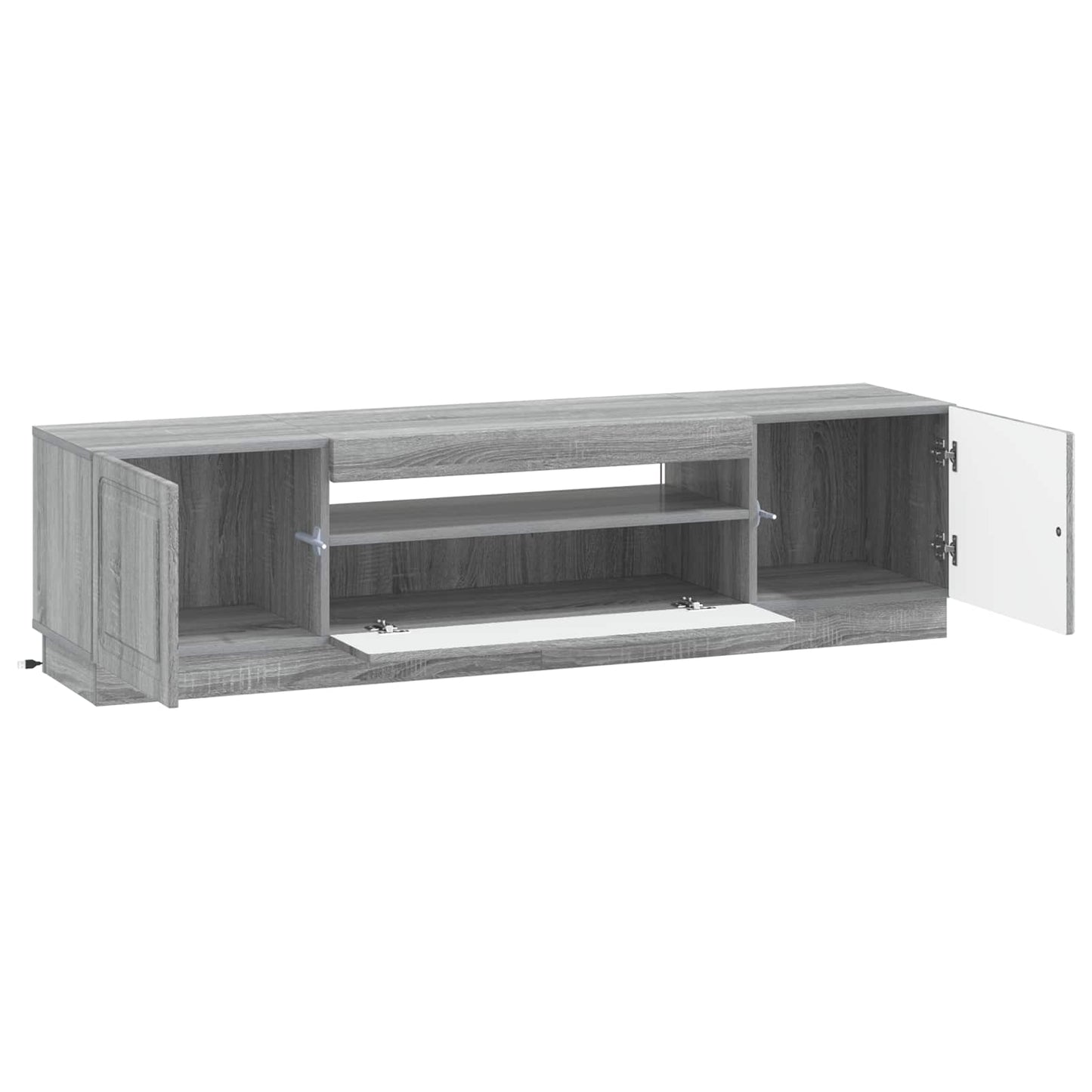 vidaXL LED TV Cabinet Grey Sonoma Engineered Wood