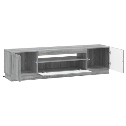 vidaXL LED TV Cabinet Grey Sonoma Engineered Wood