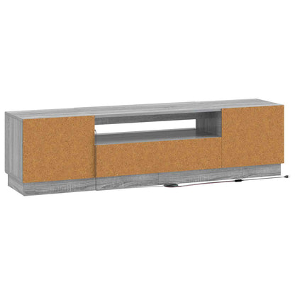 vidaXL LED TV Cabinet Grey Sonoma Engineered Wood