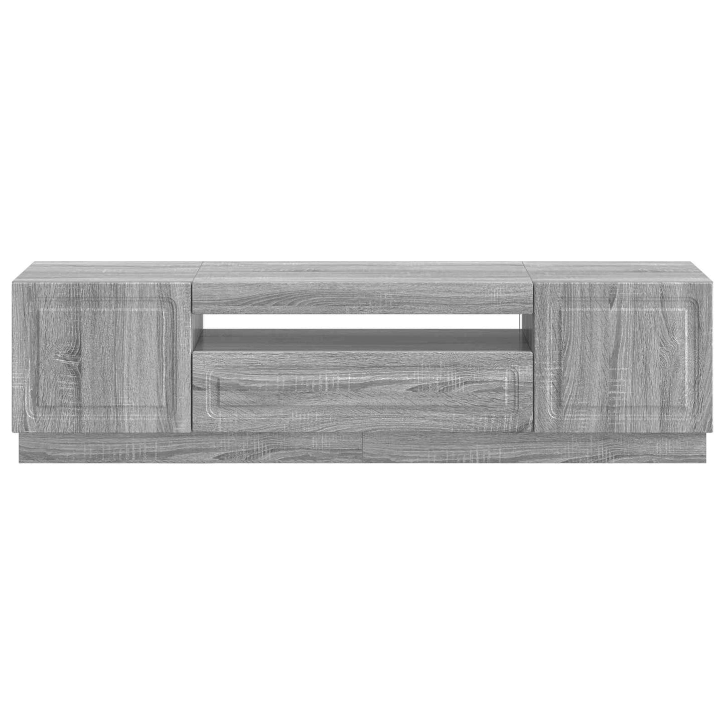vidaXL LED TV Cabinet Grey Sonoma Engineered Wood