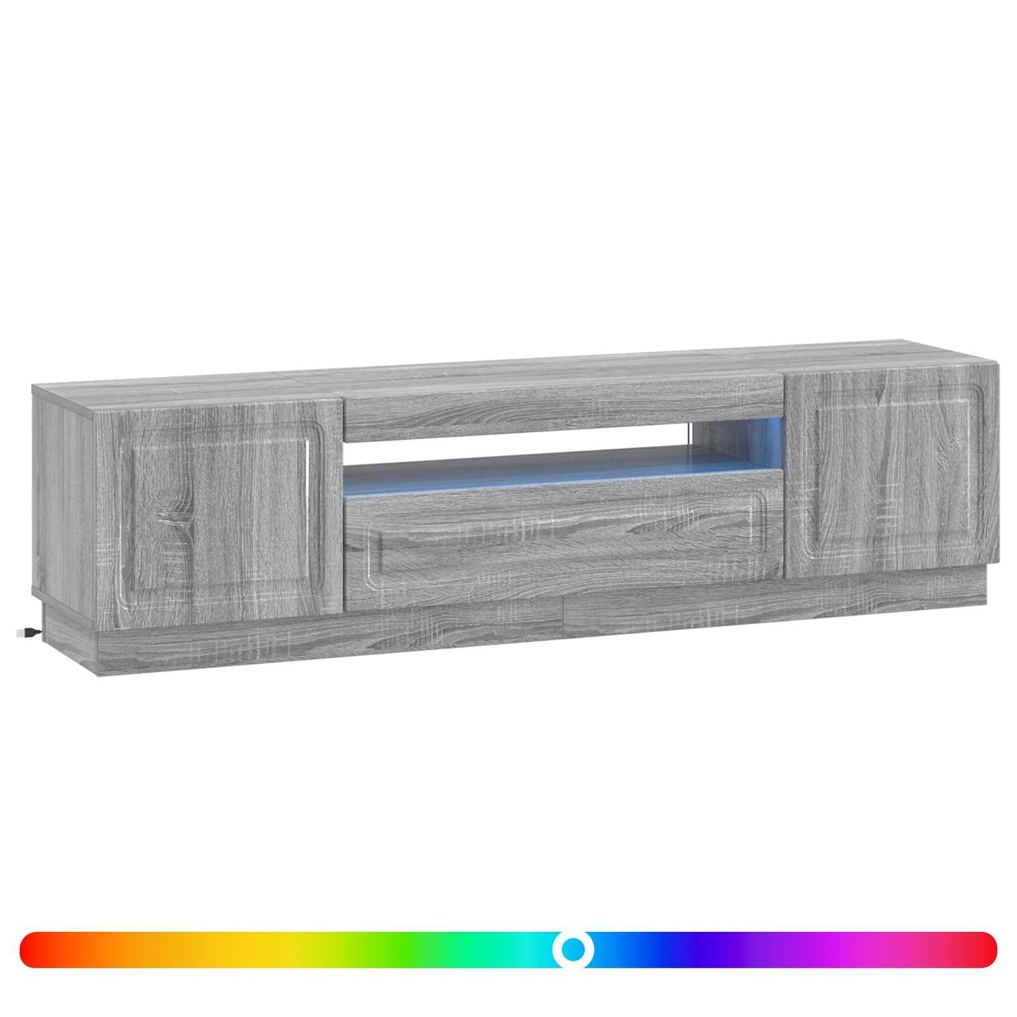 vidaXL LED TV Cabinet Grey Sonoma Engineered Wood