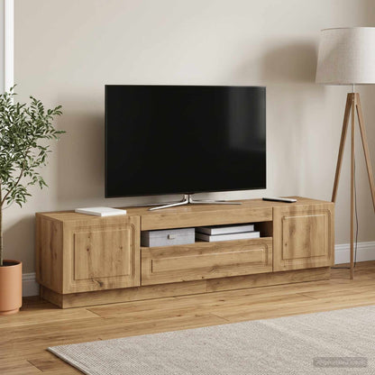 vidaXL LED TV Cabinet Artisan Oak Engineered Wood