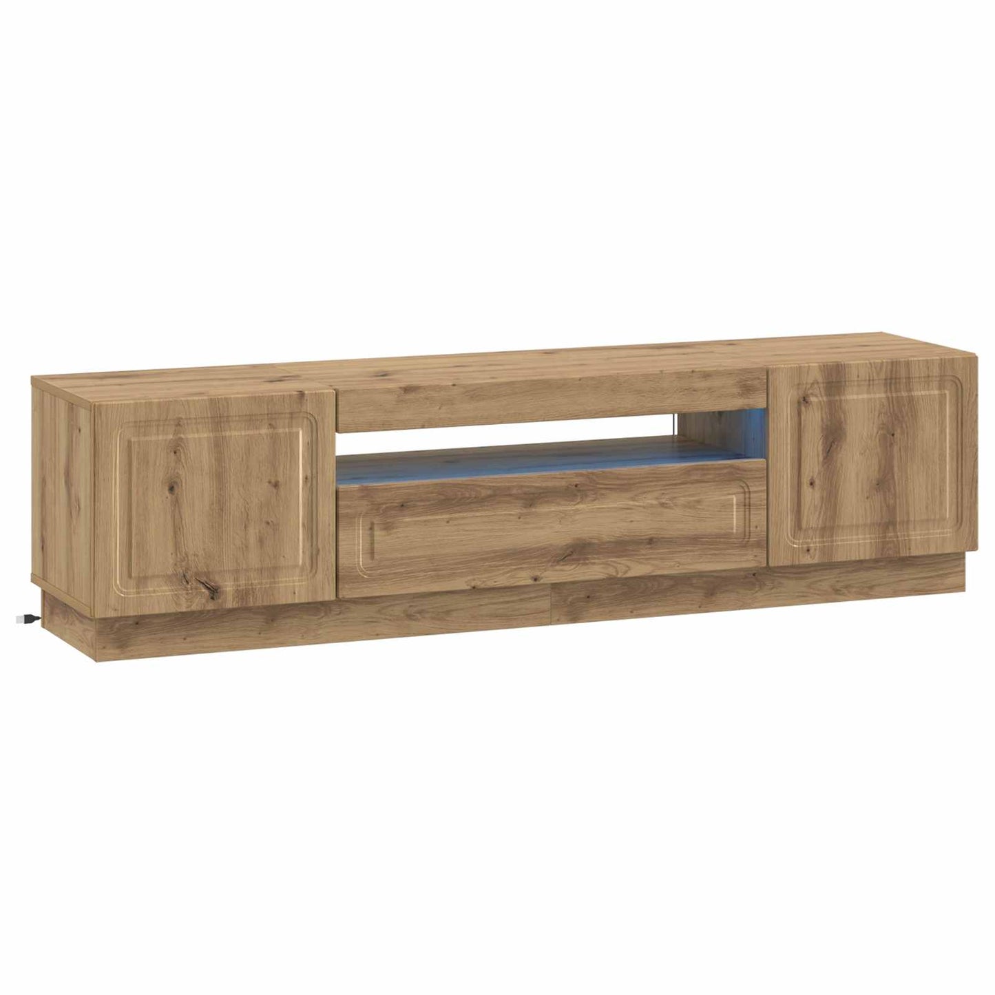 vidaXL LED TV Cabinet Artisan Oak Engineered Wood