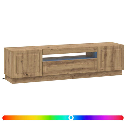 vidaXL LED TV Cabinet Artisan Oak Engineered Wood