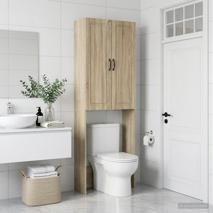 vidaXL Toilet Cabinet UTRECHT Sonoma Oak 66 x 25.5 x 190 cm
