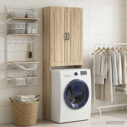 vidaXL Toilet Cabinet UTRECHT Sonoma Oak 66 x 25.5 x 190 cm