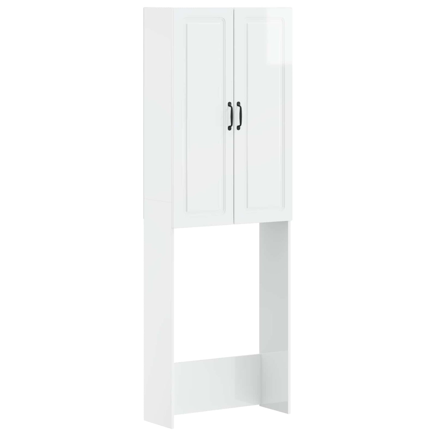 vidaXL Toilet Cabinet UTRECHT High Gloss White 66 x 25.5 x 190 cm