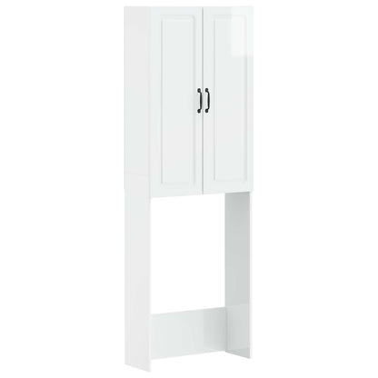 vidaXL Toilet Cabinet UTRECHT High Gloss White 66 x 25.5 x 190 cm
