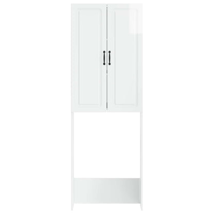 vidaXL Toilet Cabinet UTRECHT High Gloss White 66 x 25.5 x 190 cm