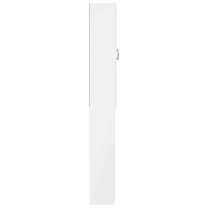 vidaXL Toilet Cabinet UTRECHT High Gloss White 66 x 25.5 x 190 cm