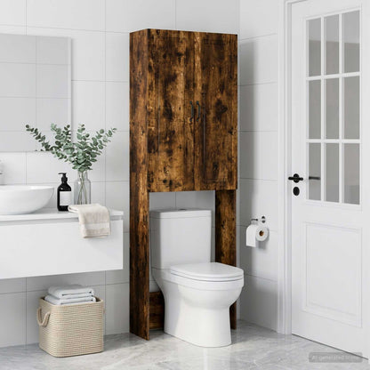 vidaXL Toilet Cabinet UTRECHT Smoked Oak 66 x 25.5 x 190 cm