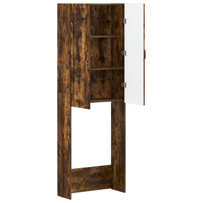 vidaXL Toilet Cabinet UTRECHT Smoked Oak 66 x 25.5 x 190 cm