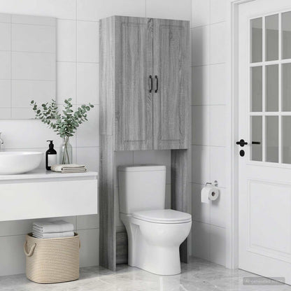 vidaXL Toilet Cabinet UTRECHT Grey Sonoma 66 x 25.5 x 190 cm