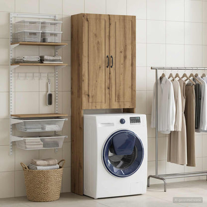 vidaXL Toilet Cabinet UTRECHT Artisan Oak 66 x 25.5 x 190 cm
