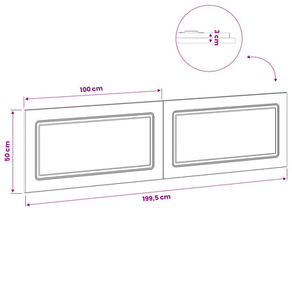 vidaXL Wall-Mounted Headboard UTRECHT White Engineered Wood